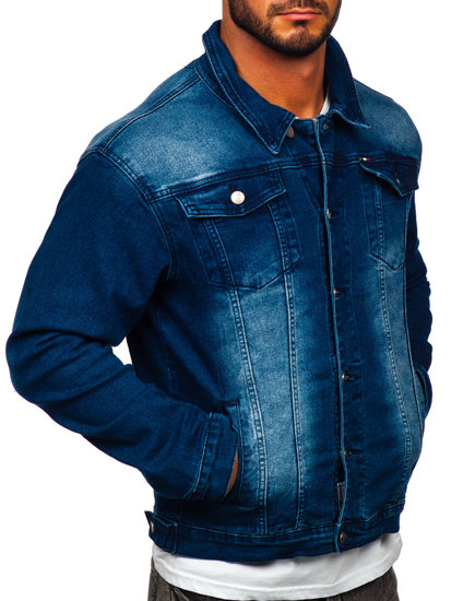 Men's Denim Jacket Navy Blue Bolf MJ512BS