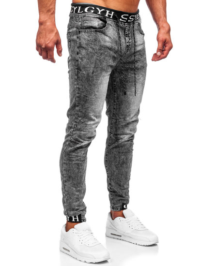 Men's Denim Joggers Graphite Bolf KA1131-6