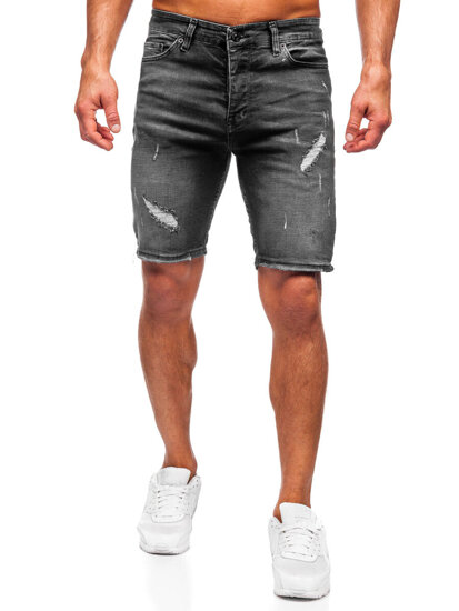 Men's Denim Shorts Black Bolf 0386