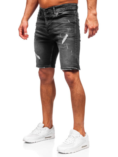 Men's Denim Shorts Black Bolf 0386