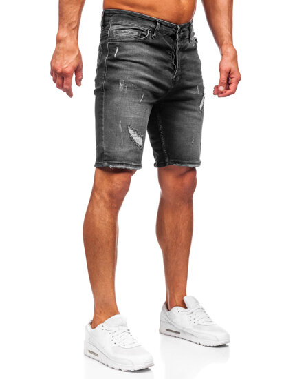 Men's Denim Shorts Black Bolf 0386