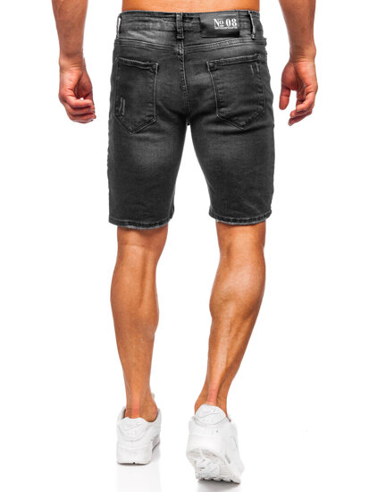 Men's Denim Shorts Black Bolf 0392