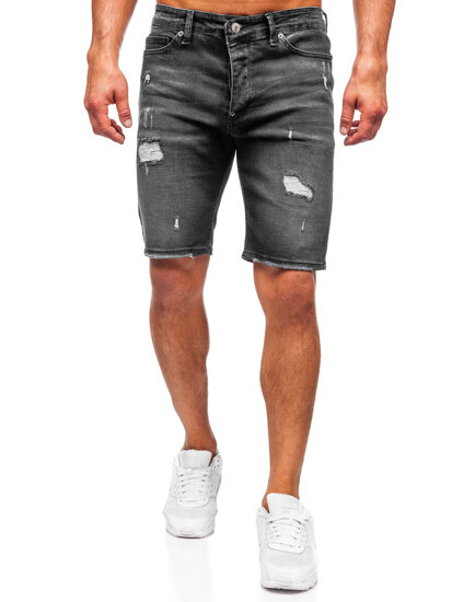 Men's Denim Shorts Black Bolf 0393