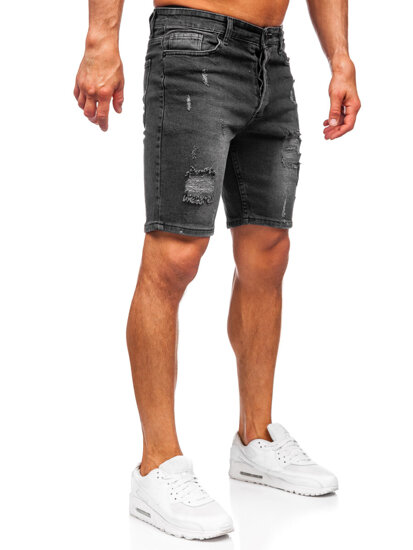 Men's Denim Shorts Black Bolf 0491