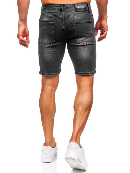 Men's Denim Shorts Black Bolf 0491