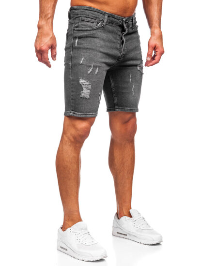 Men's Denim Shorts Black Bolf 0525