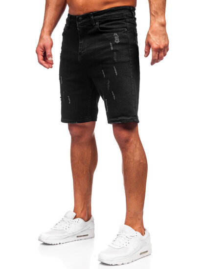 Men's Denim Shorts Black Bolf 0621