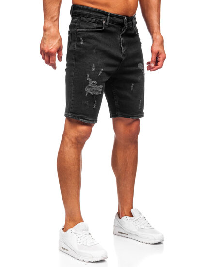 Men's Denim Shorts Black Bolf 0627