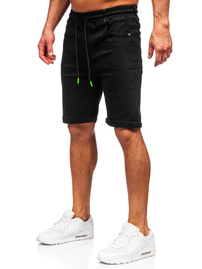 Men's Denim Shorts Black Bolf 8109