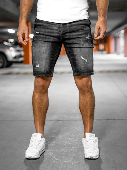 Men's Denim Shorts Black Bolf MP0042N