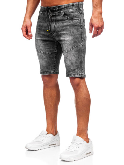 Men's Denim Shorts Black Bolf TF174