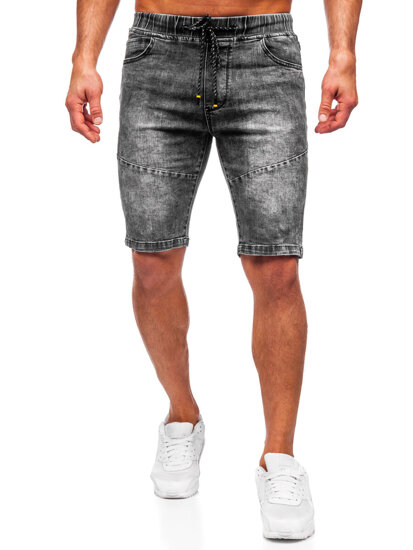 Men's Denim Shorts Black Bolf TF174