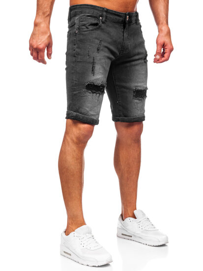 Men's Denim Shorts Black Bolf TF195