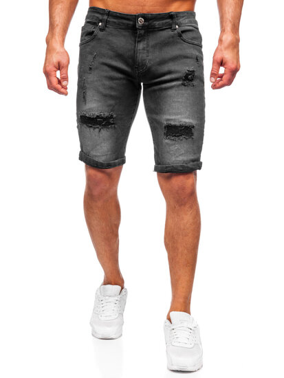 Men's Denim Shorts Black Bolf TF195