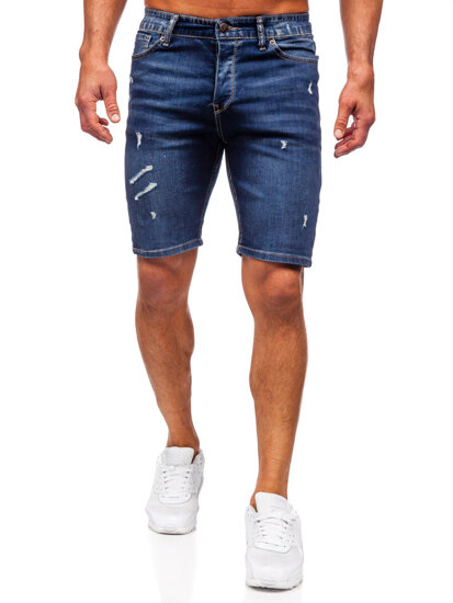 Men's Denim Shorts Navy Blue Bolf 0438