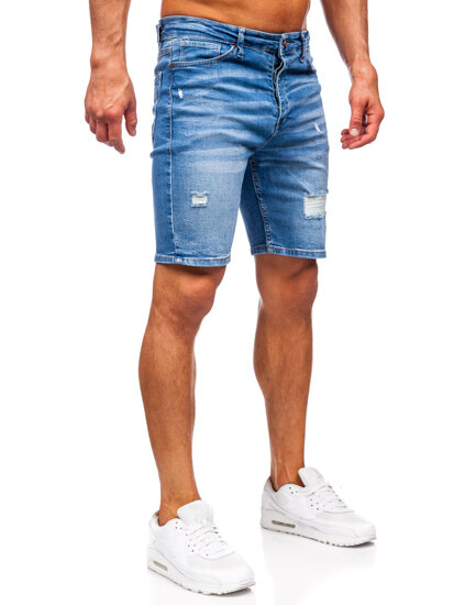 Men's Denim Shorts Navy Blue Bolf 0476