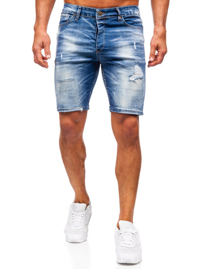 Men's Denim Shorts Navy Blue Bolf 0581