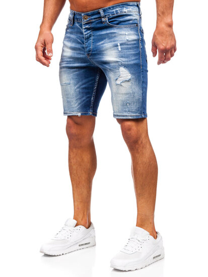 Men's Denim Shorts Navy Blue Bolf 0581