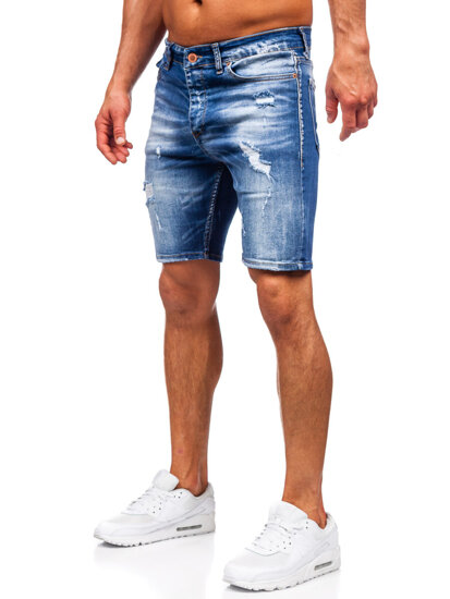 Men's Denim Shorts Navy Blue Bolf 0583