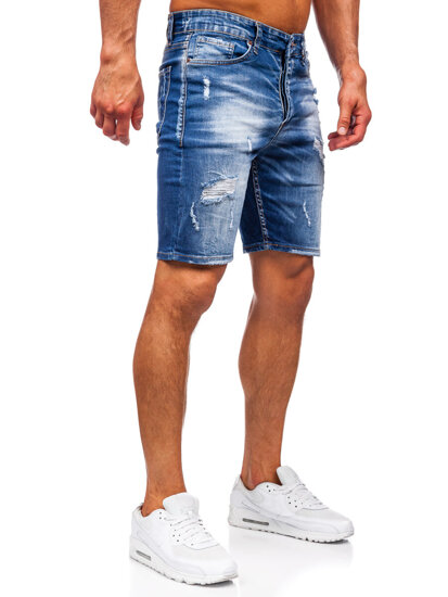 Men's Denim Shorts Navy Blue Bolf 0583