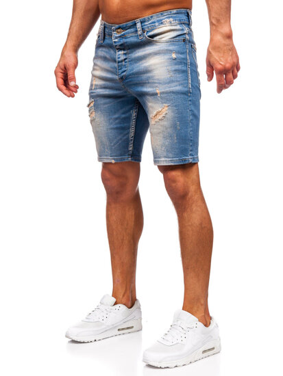 Men's Denim Shorts Navy Blue Bolf 0585