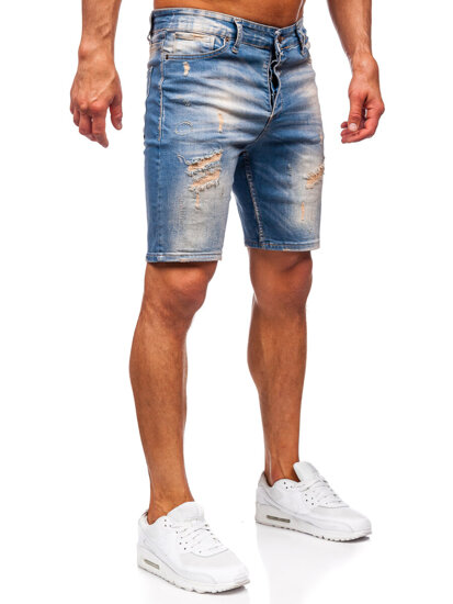 Men's Denim Shorts Navy Blue Bolf 0585