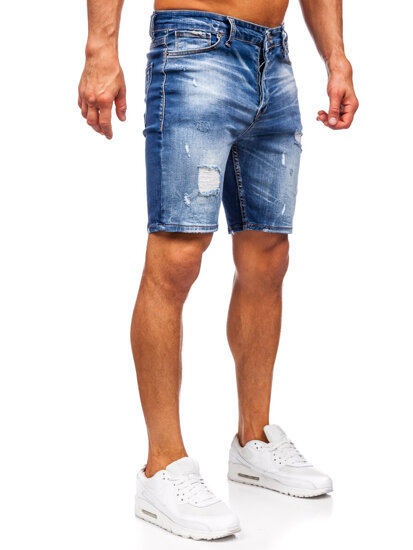 Men's Denim Shorts Navy Blue Bolf 0596