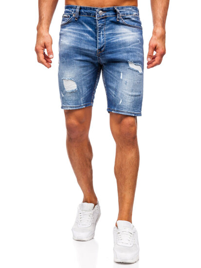 Men's Denim Shorts Navy Blue Bolf 0596