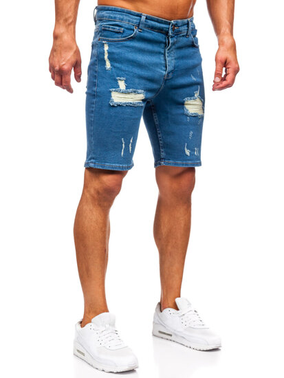 Men's Denim Shorts Navy Blue Bolf 0736