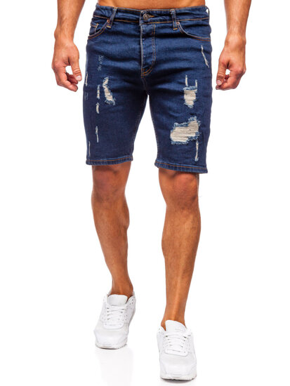 Men's Denim Shorts Navy Blue Bolf 0785