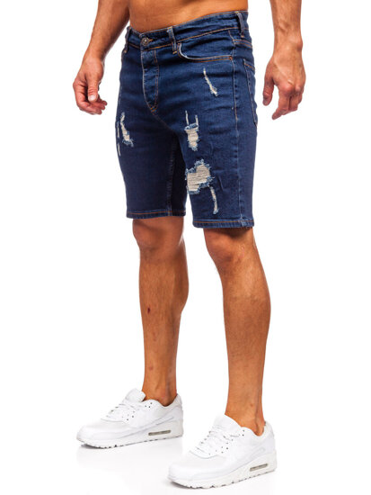 Men's Denim Shorts Navy Blue Bolf 0785