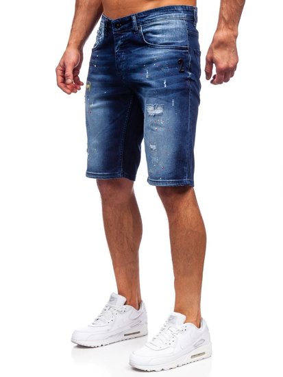 Men's Denim Shorts Navy Blue Bolf 3001