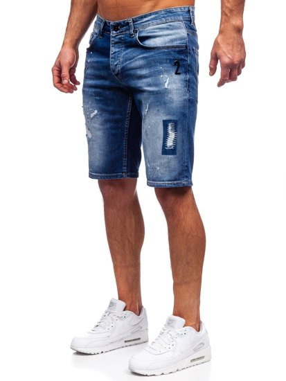 Men's Denim Shorts Navy Blue Bolf 3007