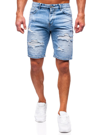 Men's Denim Shorts Navy Blue Bolf RJ951