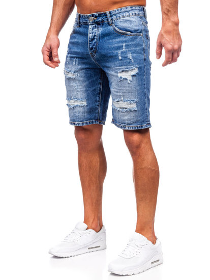 Men's Denim Shorts Navy Blue Bolf RJ952