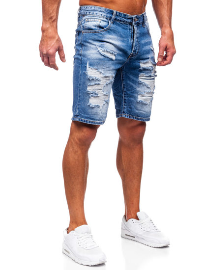 Men's Denim Shorts Navy Blue Bolf RJ953