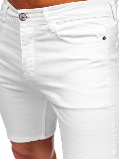 Men's Denim Shorts White Bolf 0362