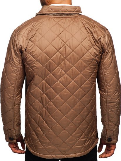 Men's Elegant Lightweight Husky Jacket Beige Bolf 0003