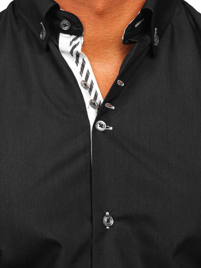 Men's Elegant Long Sleeve Shirt Anthracite Bolf 5796-1