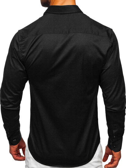 Men’s Elegant Long Sleeve Shirt Black Bolf 24702