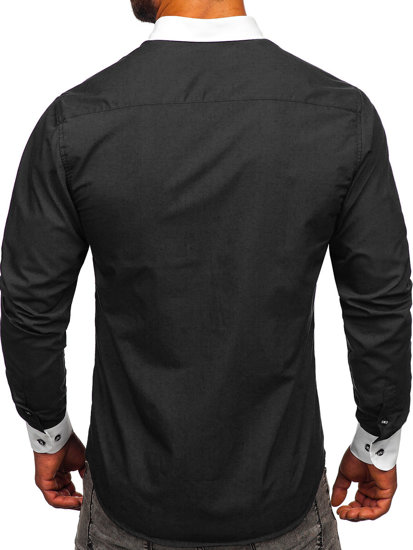 Men's Elegant Long Sleeve Shirt Graphite Bolf 21750