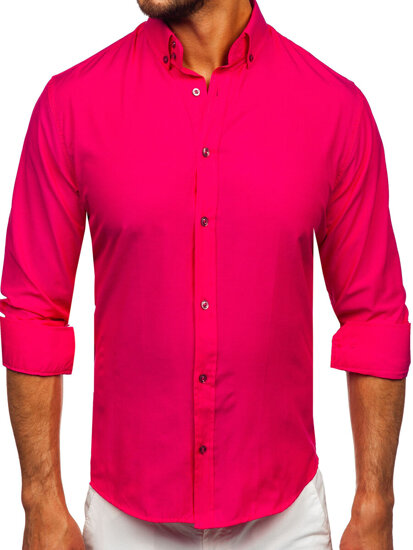 Men’s Elegant Long Sleeve Shirt Pink Bolf 5821-1