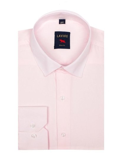 Men's Elegant Long Sleeve Shirt Pink Bolf TS100