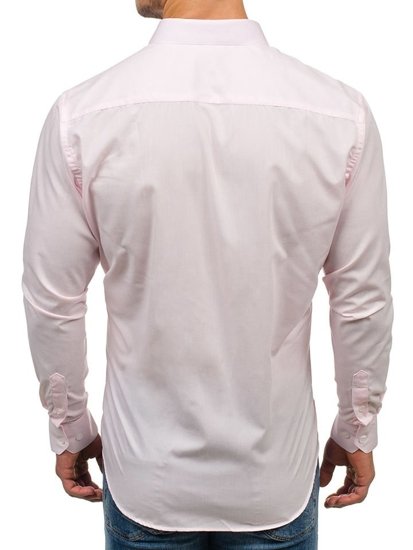 Men's Elegant Long Sleeve Shirt Pink Bolf TS100