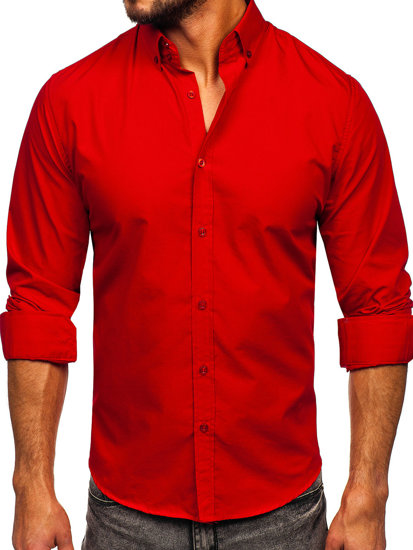 Men's Elegant Long Sleeve Shirt Red Bolf 5821-1