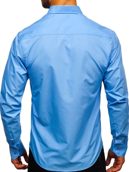 Men's Elegant Long Sleeve Shirt Sky Blue Bolf 5821