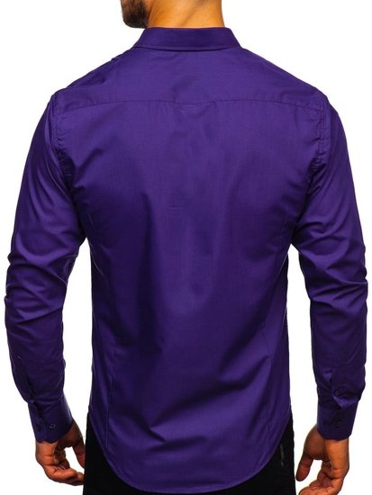 Men's Elegant Long Sleeve Shirt Violet Bolf 1703