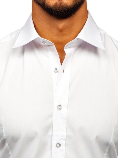 Men's Elegant Long Sleeve Shirt White Bolf 1703