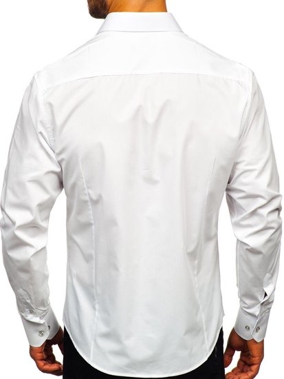 Men's Elegant Long Sleeve Shirt White Bolf 1703