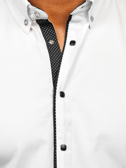 Men’s Elegant Long Sleeve Shirt White Bolf 17724